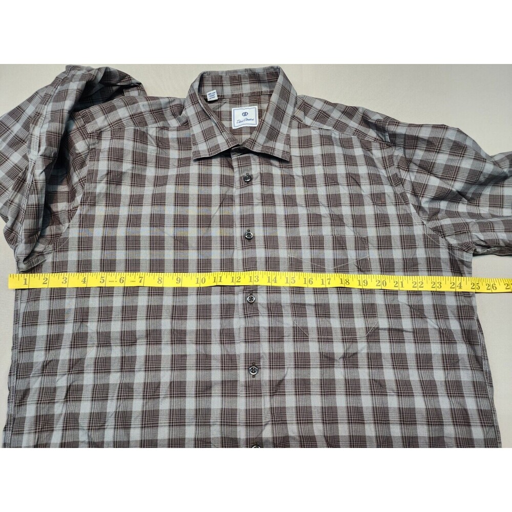David Donahue Men's Brown Plaid Shirt Size XL - Picture 8 of 9